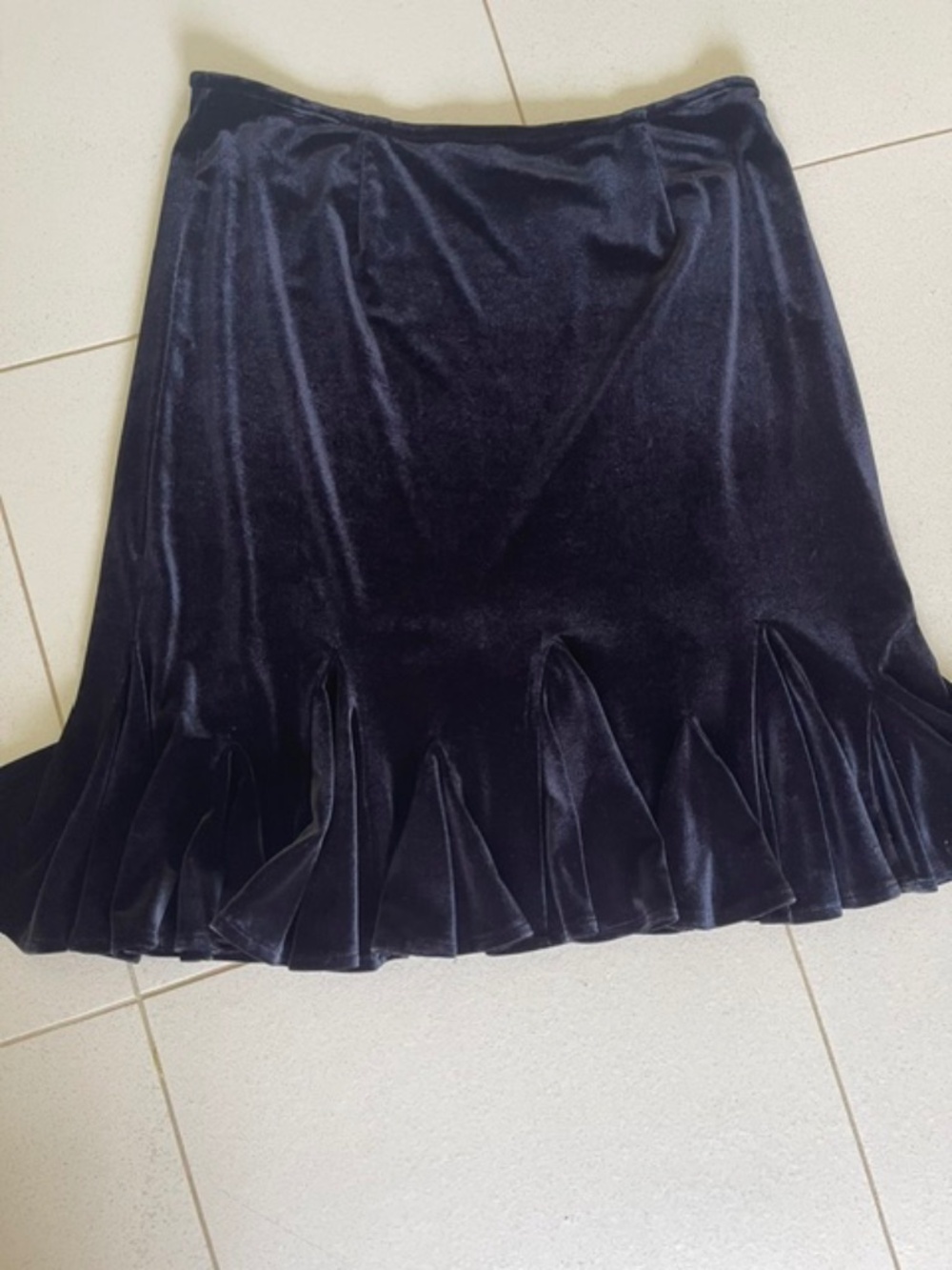 Cachet Black Stretch Velvet Skirt XL